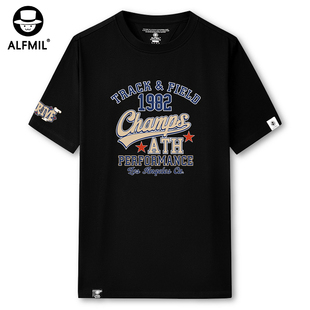 AFMIL保罗短袖T恤男士2024新款夏季潮牌宽松纯棉半袖美式重磅上衣