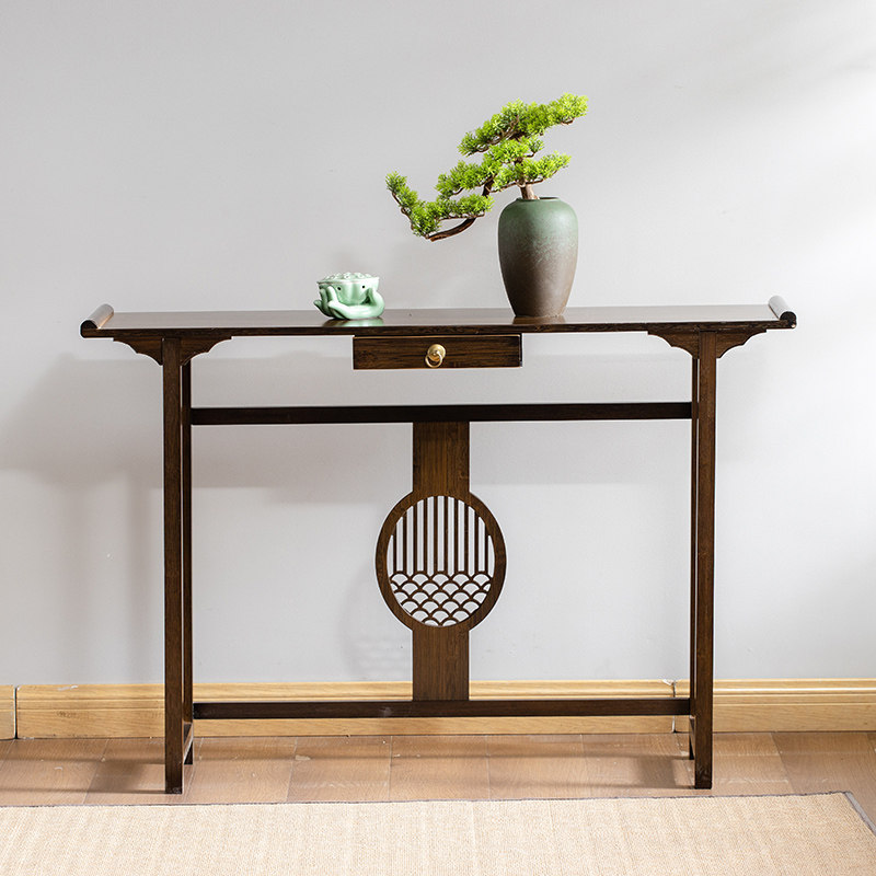 新中式玄关桌玄关台条案玄关柜轻奢边桌靠墙窄端景台现代简约供桌