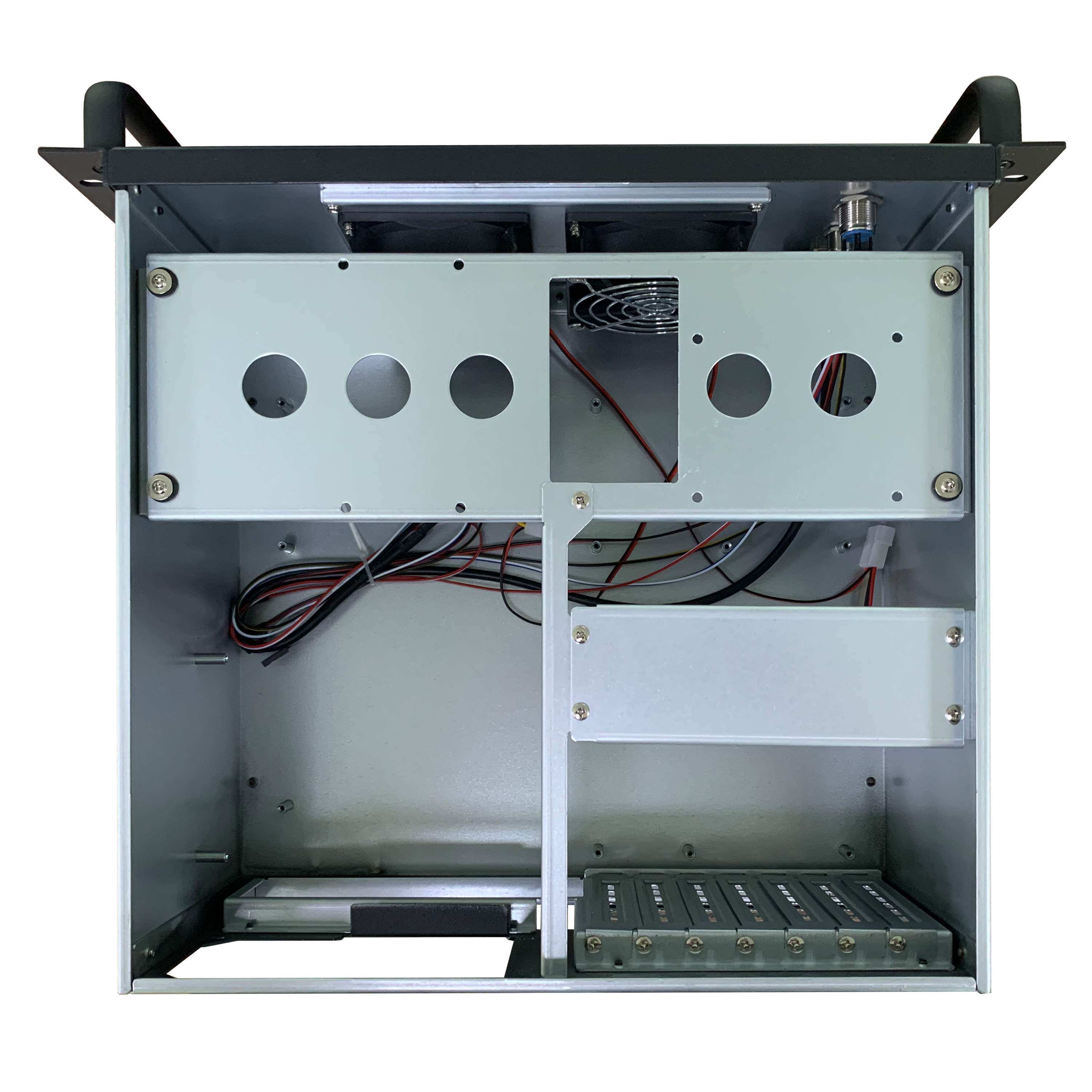 7槽壁挂工业设备工程仪器挂墙小工控机箱pc电源研华atx主板小电脑