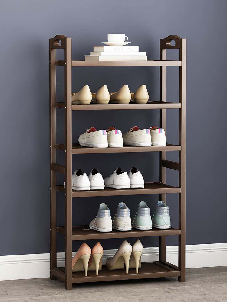 鞋柜家用门外门口室外小尺寸网红鞋架入户门2021年新款楠竹鞋架子