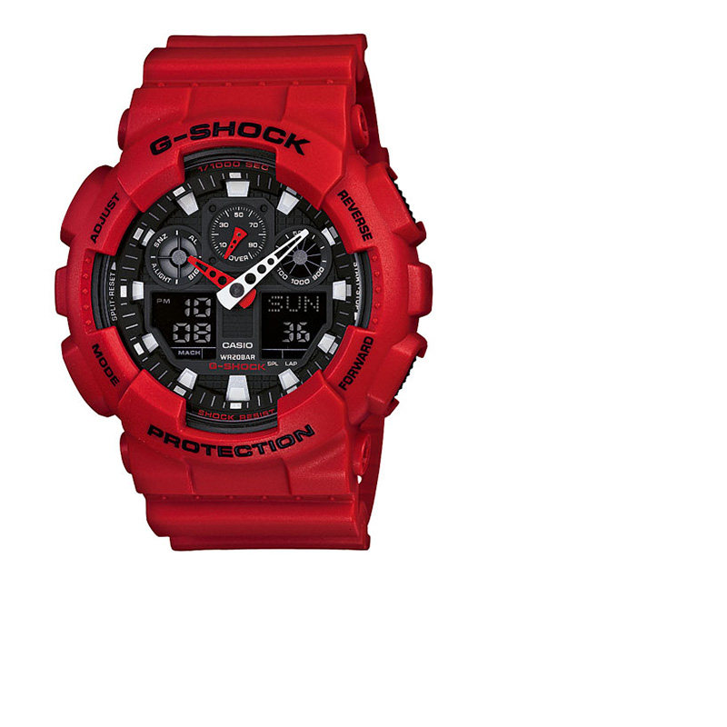 热销卡西欧手表男红色