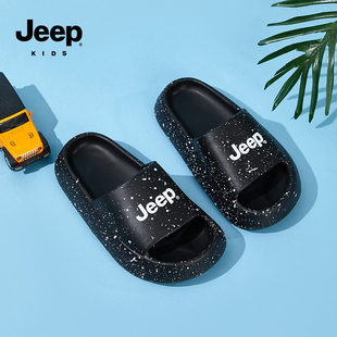 jeep儿童拖鞋2024夏季新款男童女童黑色一字拖防滑室内家居凉拖鞋
