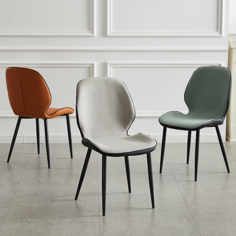 科技布餐椅简约现代小户型餐桌椅子家用餐厅酒店靠背凳子北欧轻奢