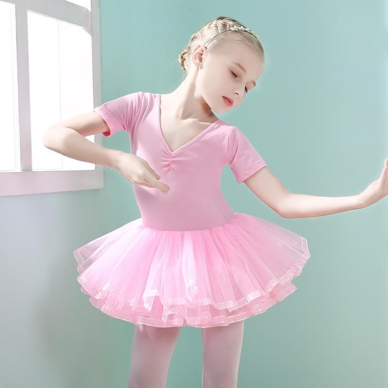 舞蹈服清纯小女孩舞裙收腰女童舞蹈裙柔软演出跳舞轻薄裙子
