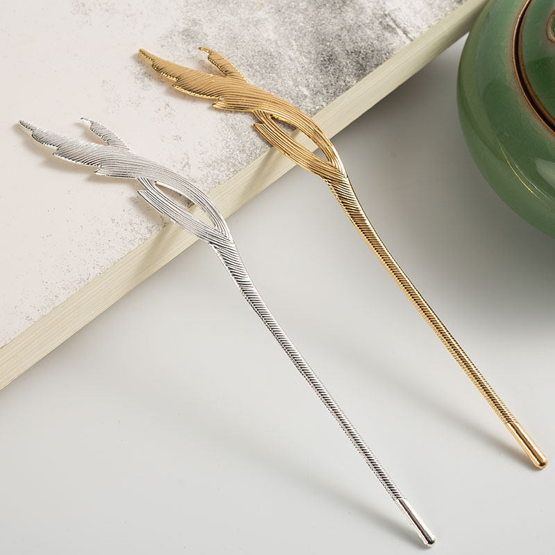 古风汉服发簪寰谛锁灵簪古装头饰簪子配饰凤翎凤凰定情发饰品简约