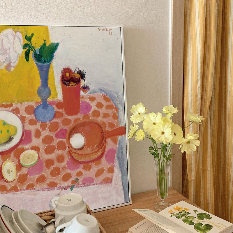 港画 艺术家alberto morrocco艺术作品手绘装饰画《晨》北欧ins画