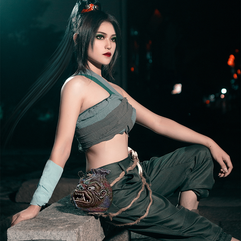 青蛇劫起cos服白蛇2宝青坊主假发鞋子道具女现货小青cosplay女装