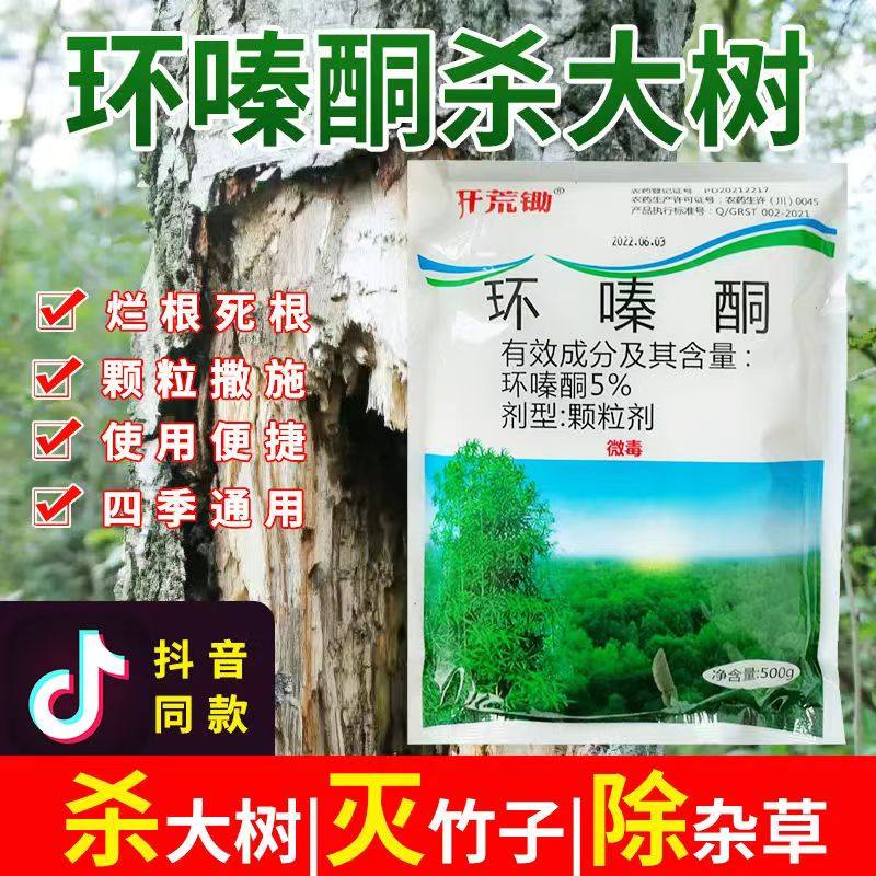 环嗪哃酮铜除树剂大树药竹子灌木乔木杂树烂根型颗粒除草剂送手套