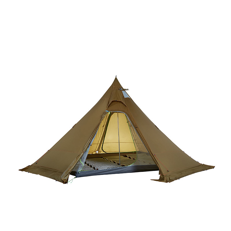 静星追踪5金字塔帐篷单硅户外徒步露营雪线四季带雪裙防雨抗风