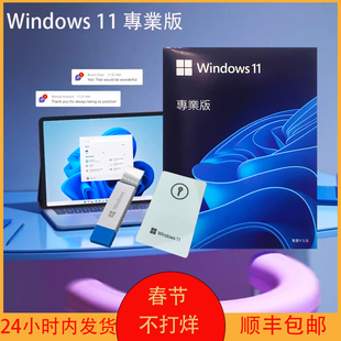 Windows10专业版win10/11系统安装光U盘64位繁中英多国语USB彩盒