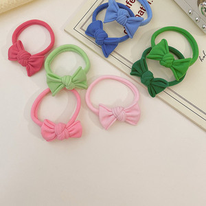 ins彩色蝴蝶结发圈皮筋女扎头简约发绳马尾皮套b670头绳女生头花