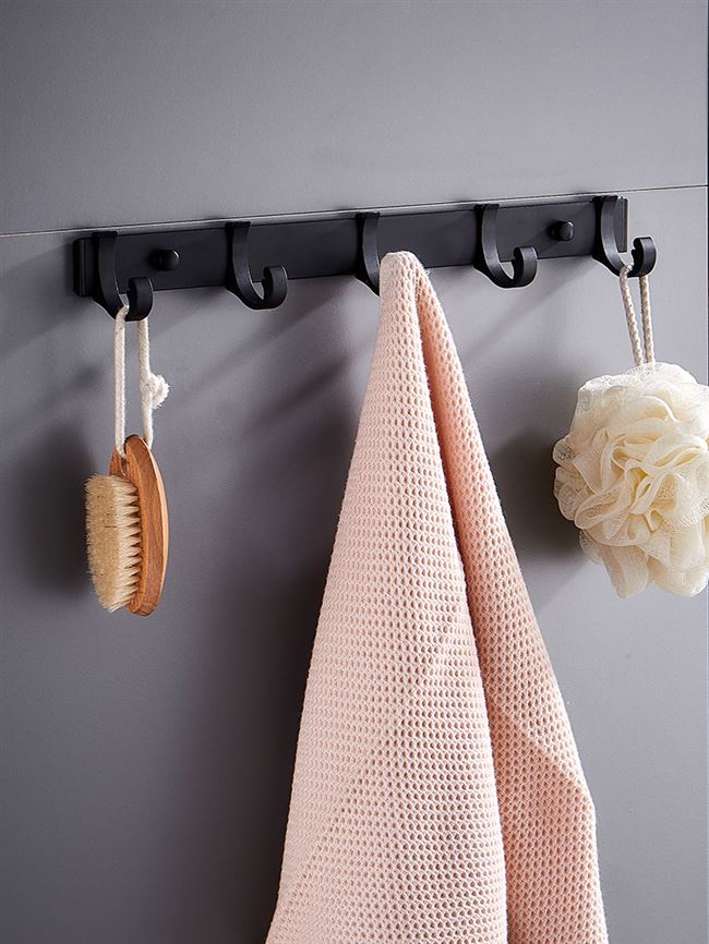 黑色北欧太空铝排钩挂钩挂衣钩衣帽钩墙上毛巾勾挂衣架挂架凉衣服