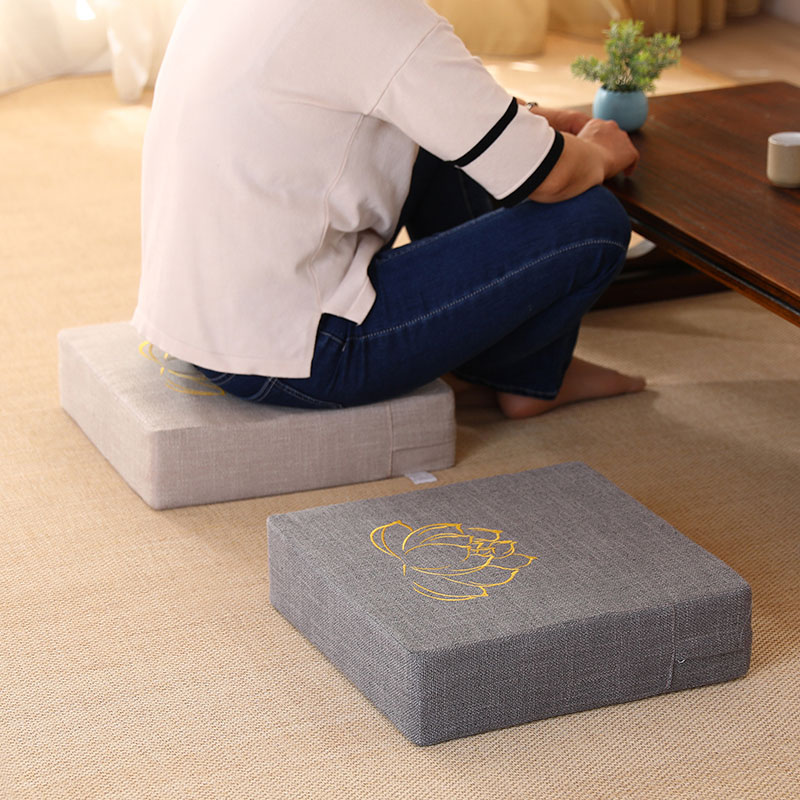 方形蒲团坐垫加厚榻榻米日式茶几客厅地毯卧室冬季增高坐垫可拆洗