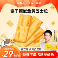宅猫日记岩烧芝士脆薄脆咸味饼干网红爆款办公室零食休闲食品118g