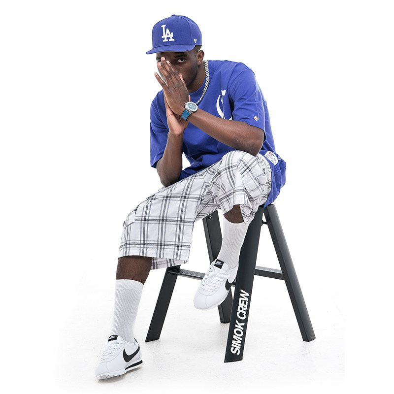 simok官方店斯摩克美式西海岸哥特字奇卡诺印花瘸子帮嘻哈t恤