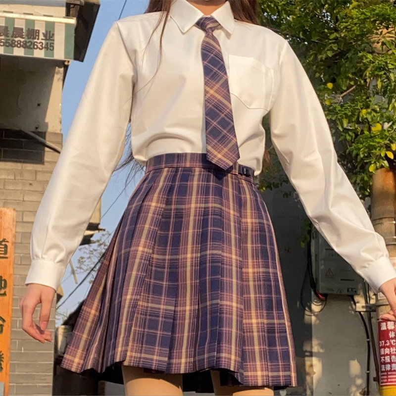诸神黄昏正统02jk制服裙日系学生百褶裙学院风格裙半身裙套装全套