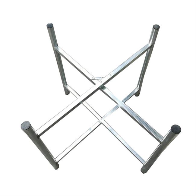 实木大圆桌折叠桌架子圆桌餐桌脚镀锌便捷折叠桌腿支架桌架铁桌脚