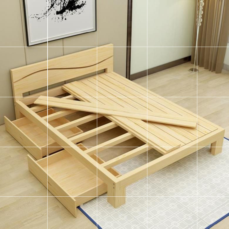 5乘2米床1.2硬木板家私单床单人客房多功能落地.