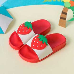 宝宝草莓托拖鞋女宝室内小儿童夏女童2021新款防滑外穿凉拖鞋