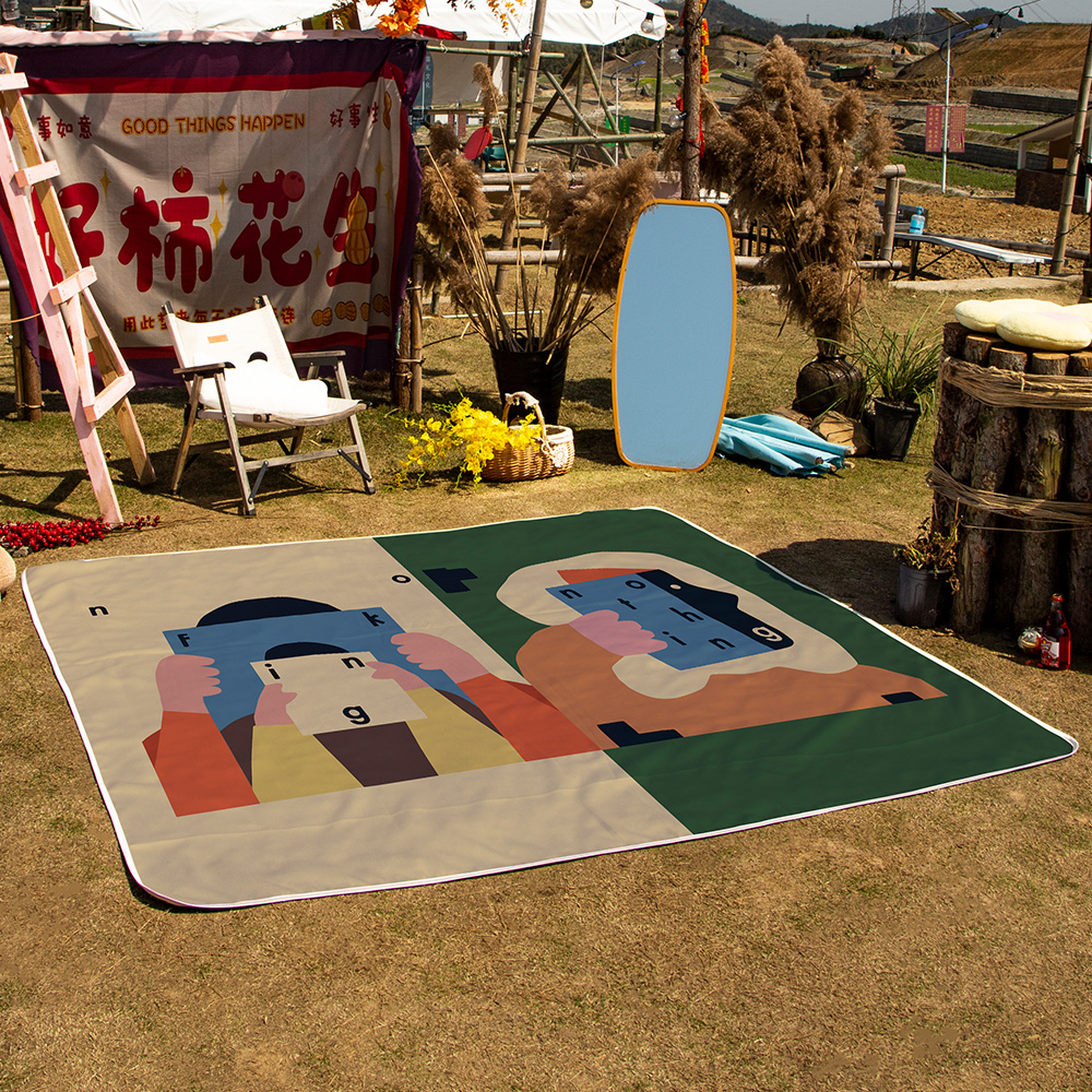 野餐垫防潮垫户外公园露营沙滩垫防水地垫帐篷垫子春游野餐布坐垫