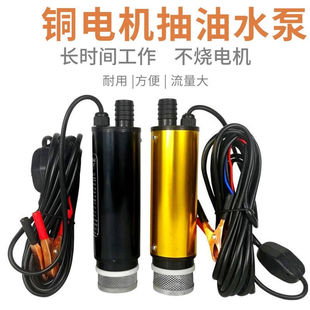 御舵抽油泵柴油12V24伏220V小型水泵电动油抽子柴油神器加油枪抽