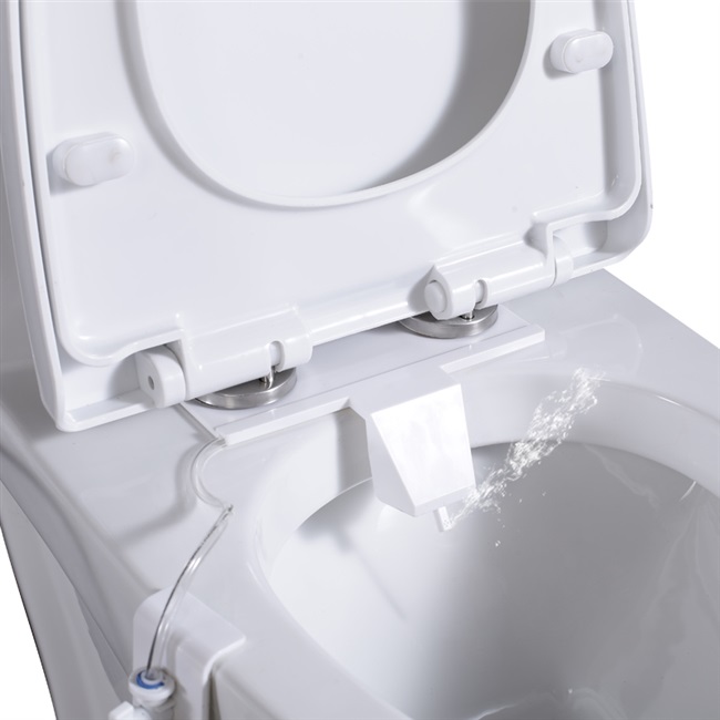 坐便器pp简易洁身器妇洗器智能马桶盖盖板座圈屁股冲洗器洗左手左