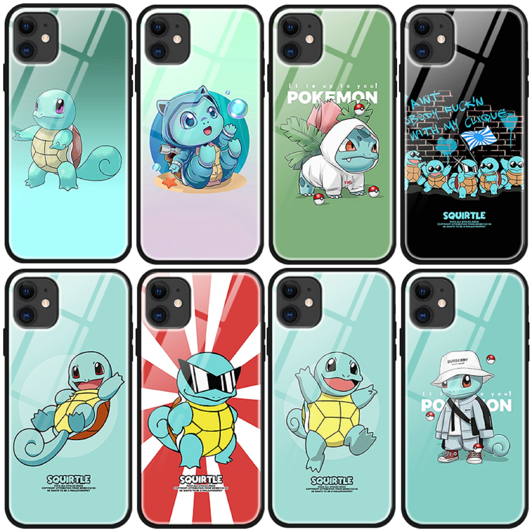 杰尼龟手机壳适用iphone13/12/pro/xr/xs/max宝可梦6/6s/7/8/plus宠物