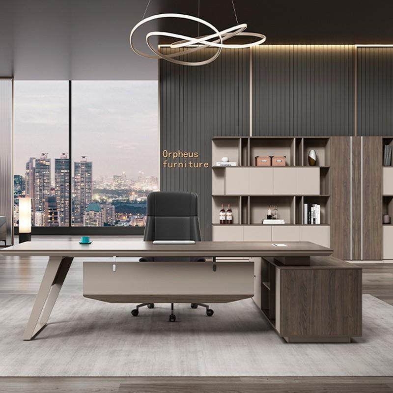 老板桌办公桌简约现代轻奢办公家具时尚大班台办公室经理主管桌