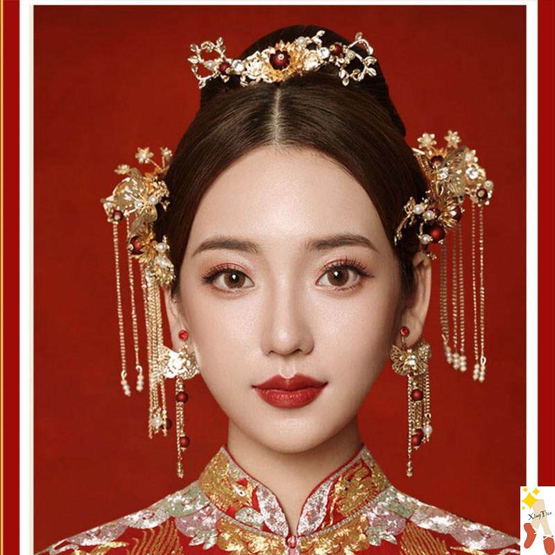 中式秀禾新娘头饰2020年新款结婚奢华古装大气中国风发簪女士套装