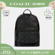 COACH/蔻驰官方 奥莱款男士大号双肩包C字印花PVC配皮背包2736