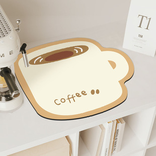 简约现代厨房台面咖啡机吸水沥水垫隔热杯垫卡通餐垫防滑餐桌垫子