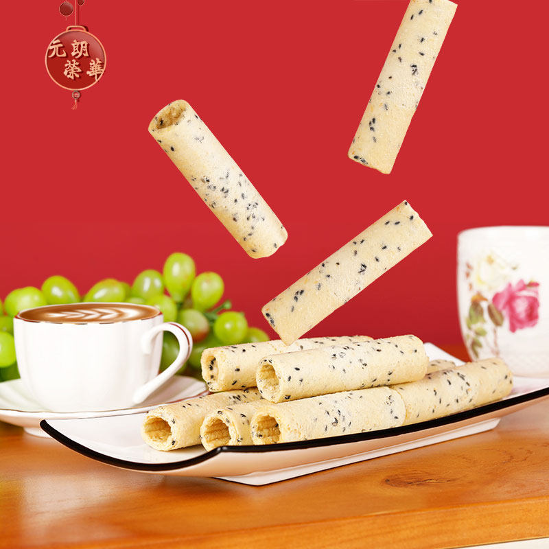 元朗荣华芝麻鸡蛋卷礼盒酥脆蛋卷传统零食铁罐装伴手礼