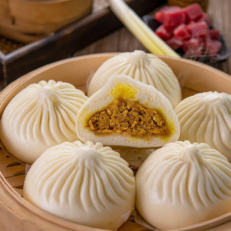 康喜 天香达咖喱牛肉包80g*10早餐面点包子现货速食家庭装