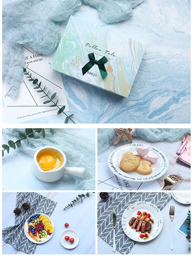 美食套装ins风拍照道具摆件背景布早餐食品烘焙摄影拍摄甜品装饰