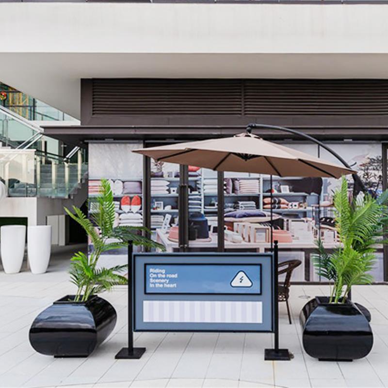 商业街围栏花箱咖啡奶茶外摆创意围挡隔断花架售楼部创意户外花坛