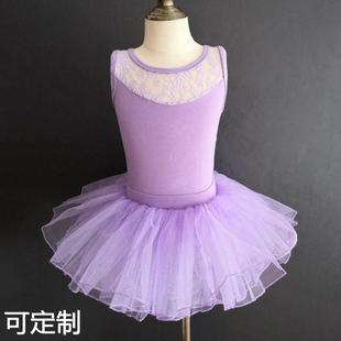 儿童舞蹈练功服芭蕾丝连体衣女童跳舞衣考级背心吊带中国舞集训服