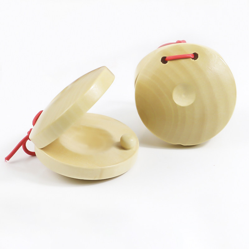 木质响板奥尔夫打击乐器早教儿童节奏音乐玩具哒哒舞板圆舞板教具