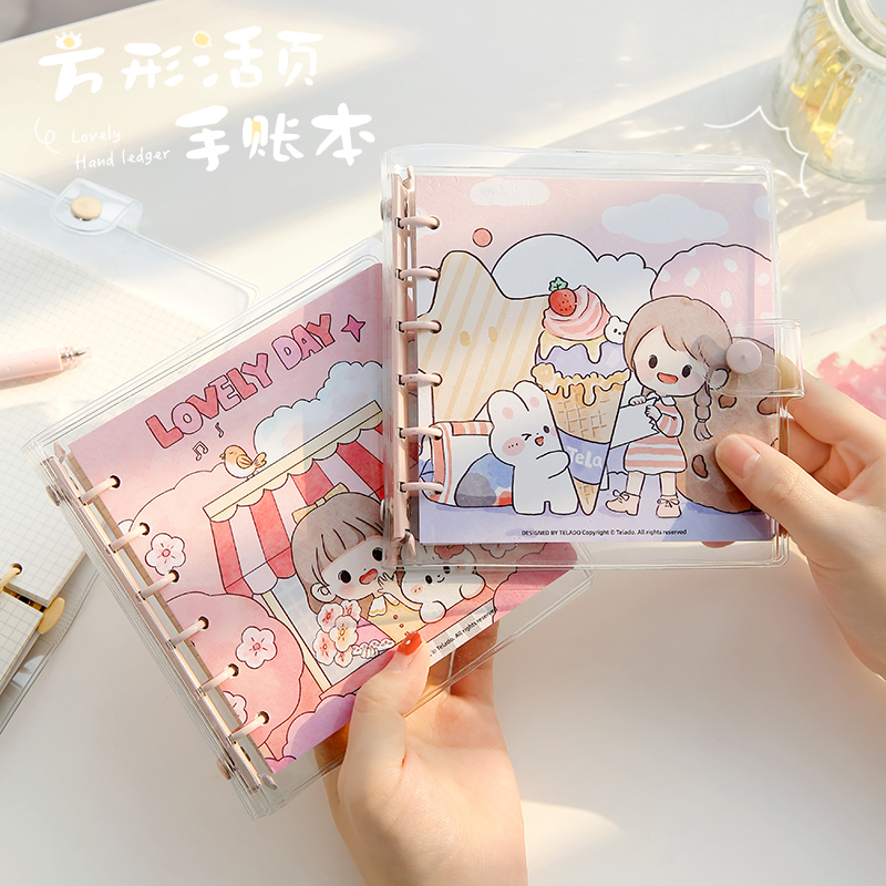 提拉多阿布 手账本子笔记本本子方形手帐本精致ins风高颜值女生可爱
