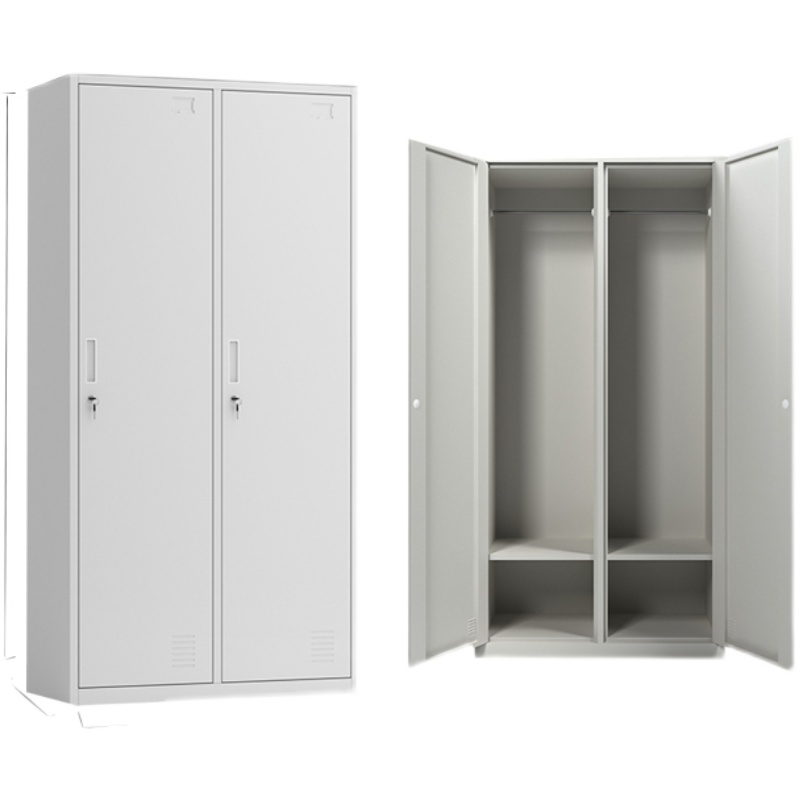 铁皮衣柜家用阳台柜子带锁员工宿舍出租屋存包柜办公室储物文件柜