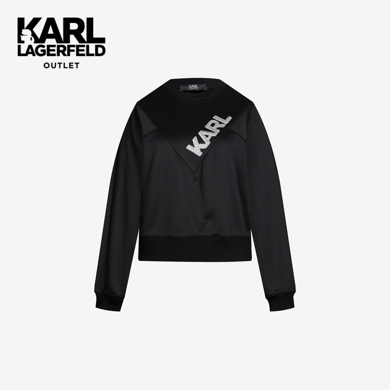 karllagerfeld卡尔拉格斐斜logo装饰卫衣老佛爷