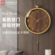 钟表挂钟客厅家用大气时尚智能电波自动对时黄铜喜鹊新中式实木表