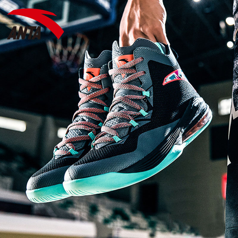 安踏神盾篮球鞋秋冬官网旗舰2021新款气垫战靴高帮专业实战球鞋男