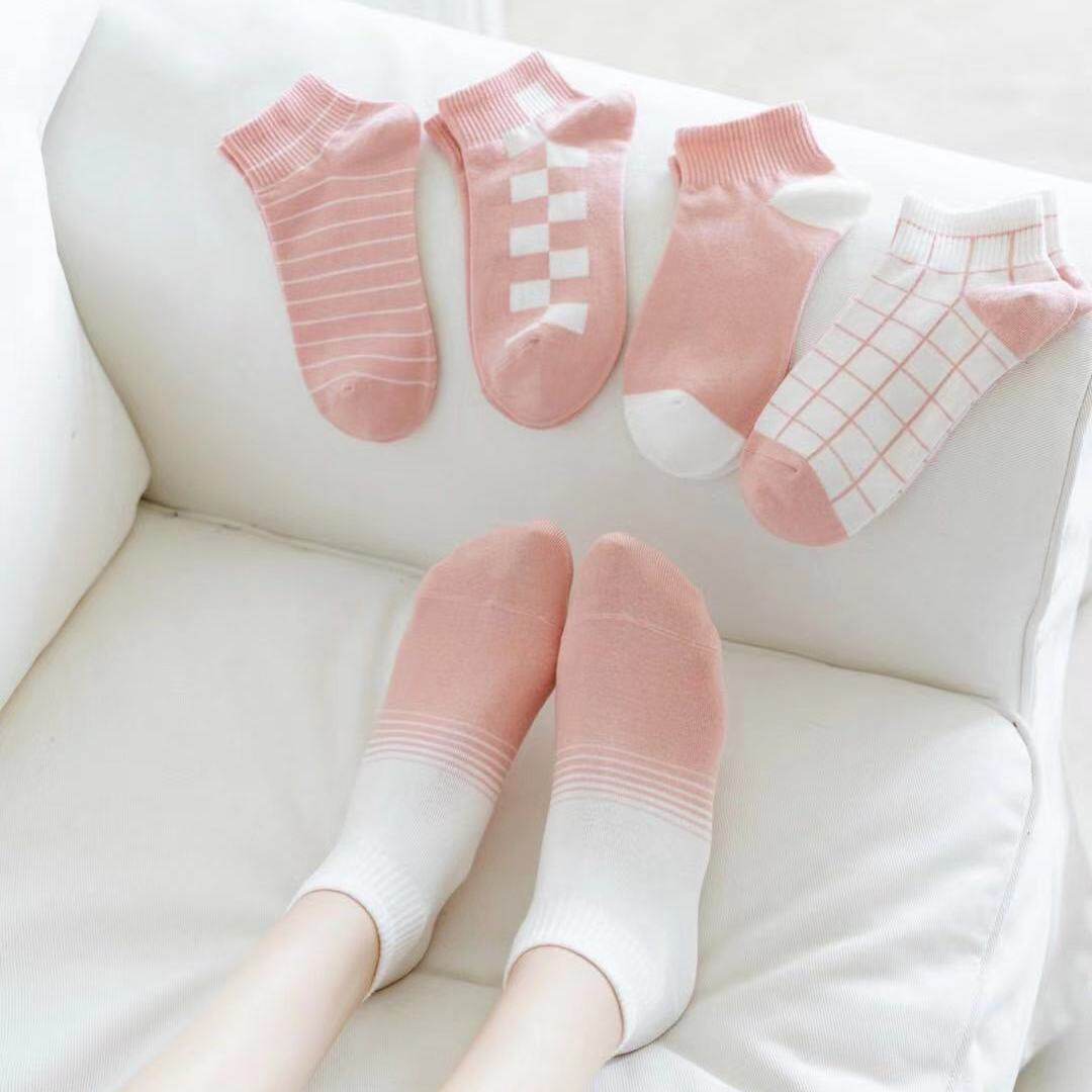 5双装袜子女短袜可爱日系春夏季韩版短筒浅口潮流ins学生卡通船袜