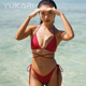 Yukari swim 原创性感三角比基尼吊带三点式分体温泉泳衣游泳装