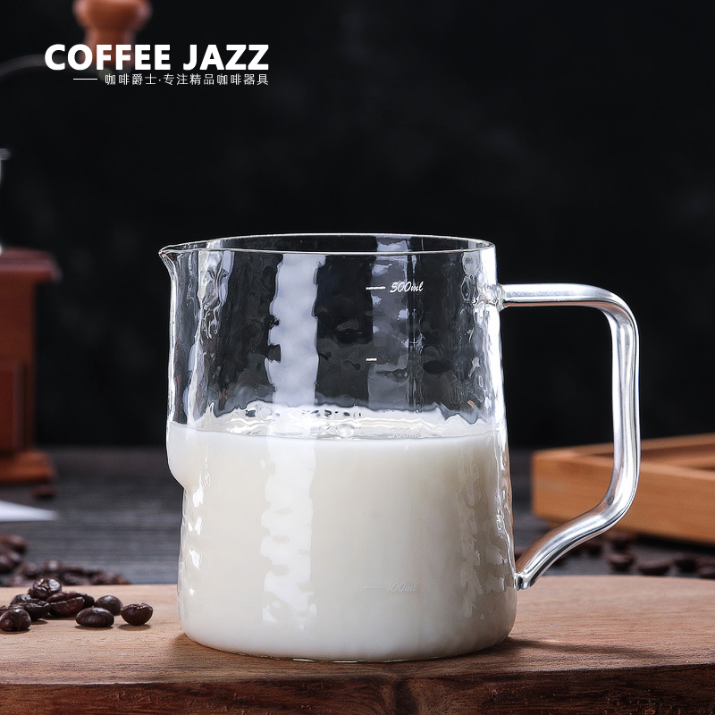 COFFEE JAZZ 透明玻璃花式咖啡拉花缸器具尖嘴压纹打奶缸打奶泡壶|ruв категории посуда, кофе, вспомогательные устройства - от Buy2taobao.com для оказания профессиональной услуги покупки агента Taobao