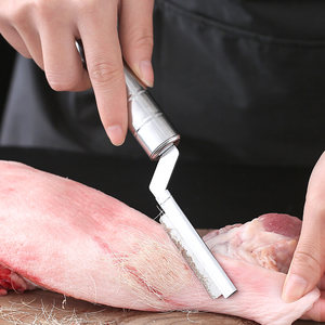 刮猪毛刀不锈钢猪脸猪蹄脚去毛工具菜场猪肉档家用剃牛羊腿毛夹刨