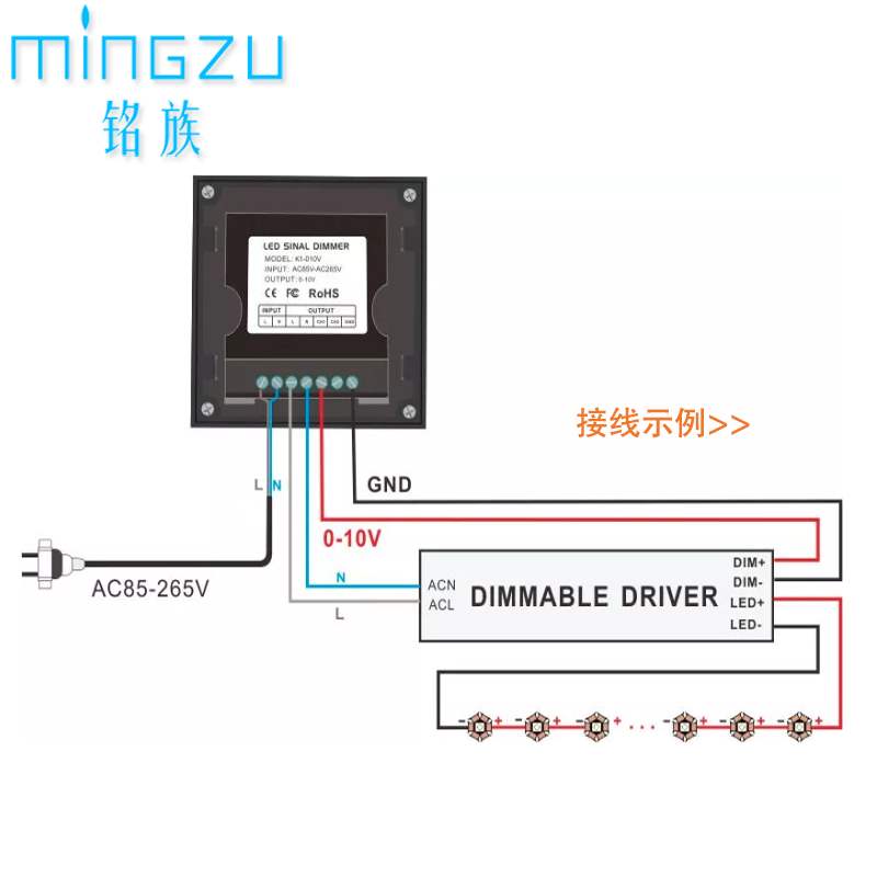 led调光开关旋钮面板010v模拟信号pwm5vpwm10vled控制器