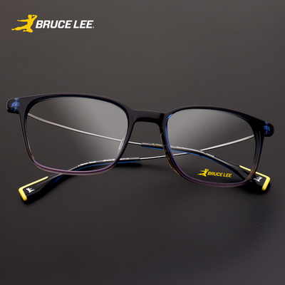 brucelee李小龙眼镜全框眼镜框板材框β钛弹性舒适防蓝光近视时尚