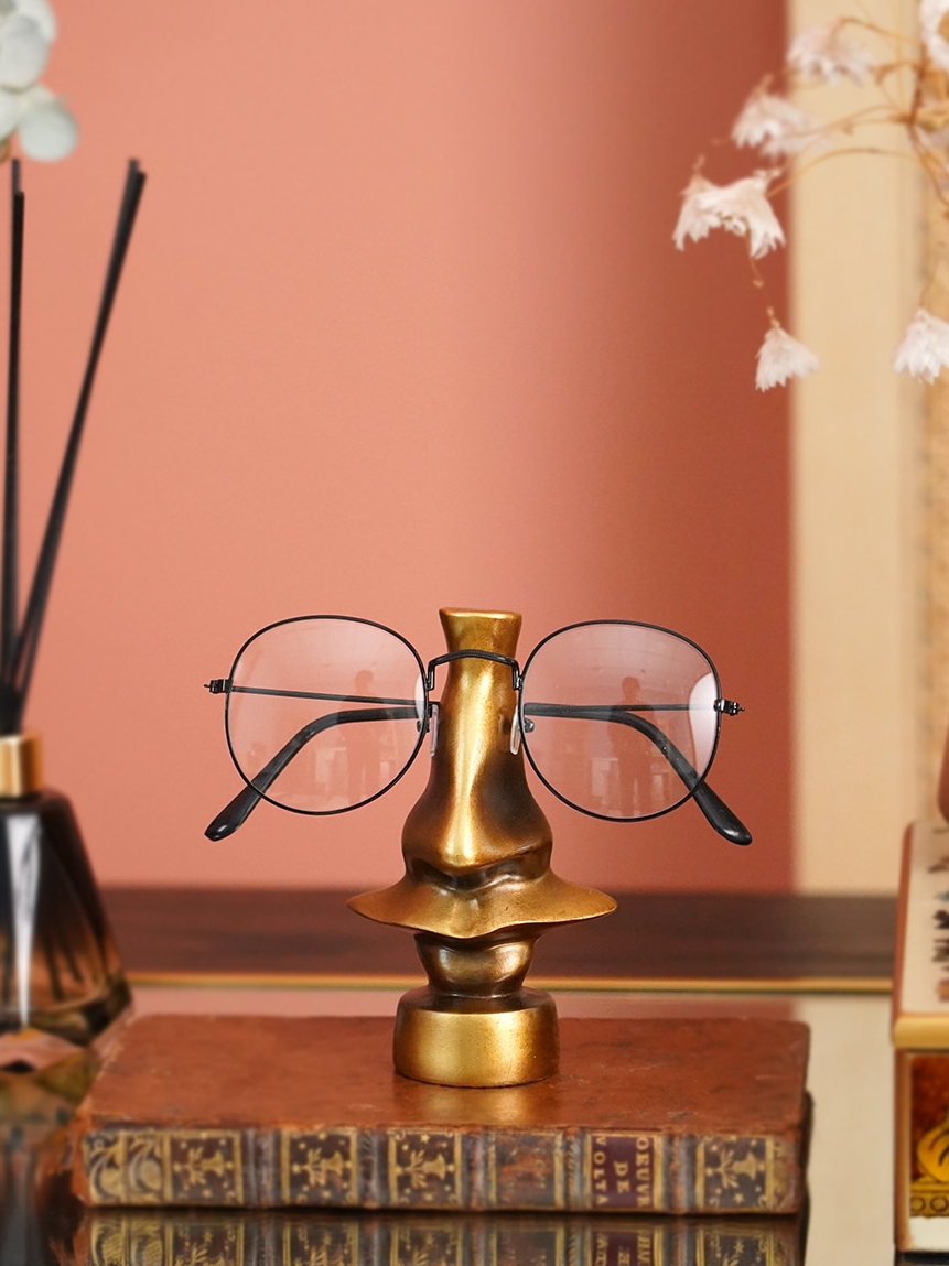 家居铜费灵复古小众鼻眼镜架子树脂色型装饰摆件造收纳架人脸眼镜