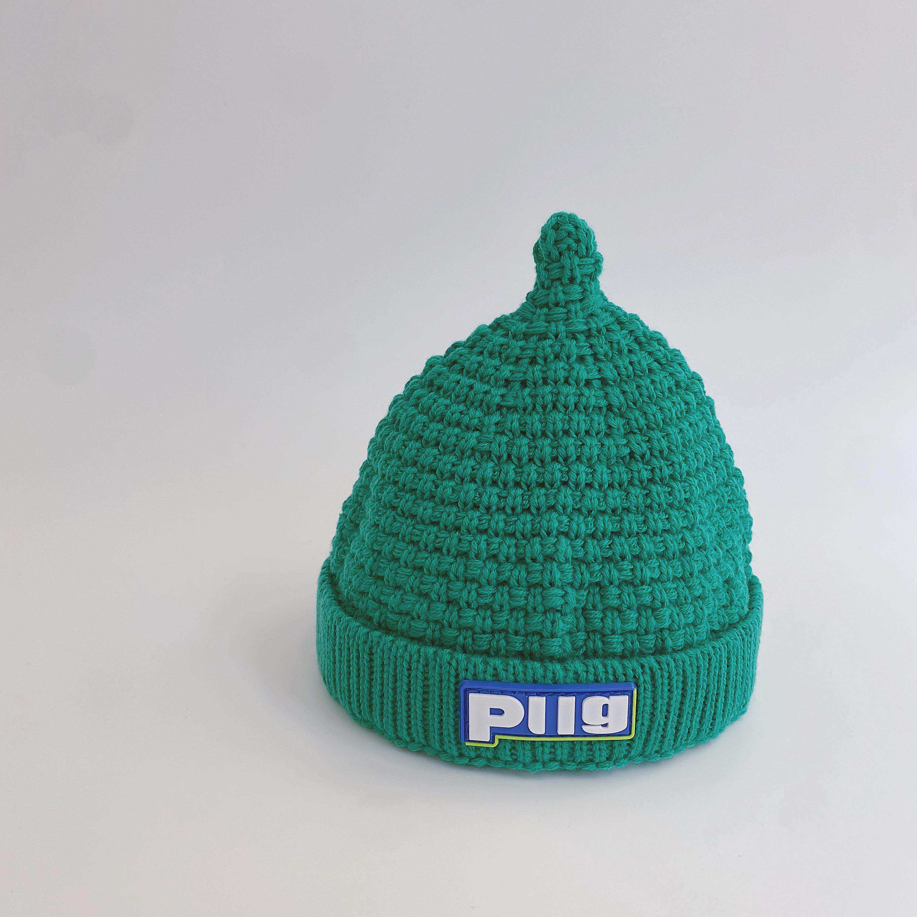 宝宝帽子秋冬毛线帽韩国可爱超萌奶嘴地主帽男女童春季薄款针织